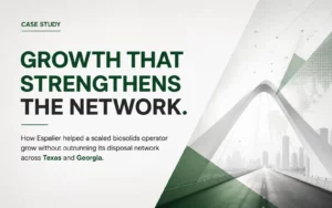 How Espalier Enabled a Scaled Biosolids Operator to Grow Without Outrunning Its Disposal Network
