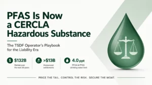 PFAS Is Now a CERCLA Hazardous Substance — The TSDF Operator’s Playbook